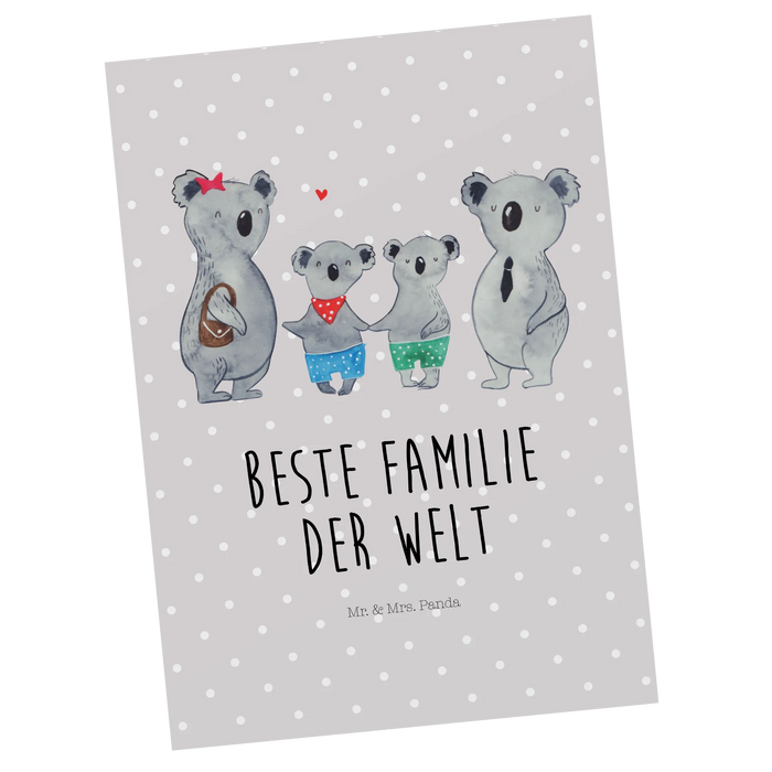 Postcard Koala family with two kids