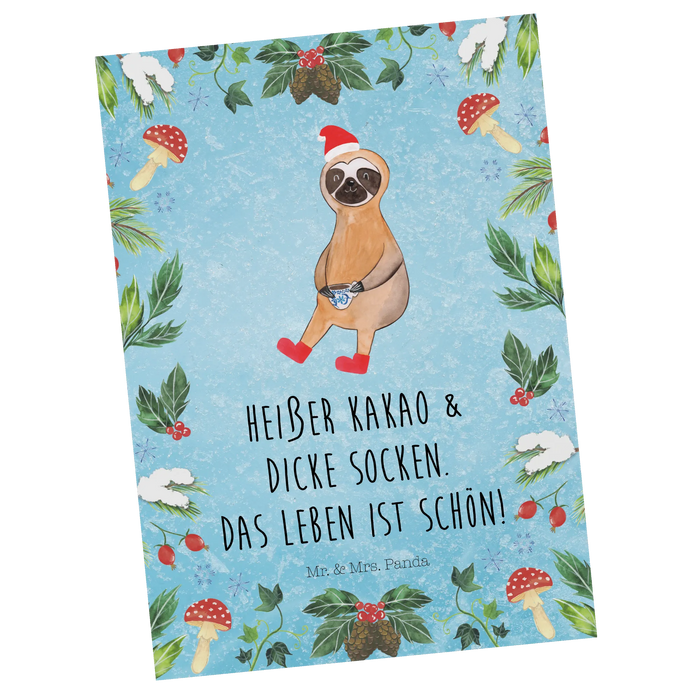 Postcard sloth cocoa