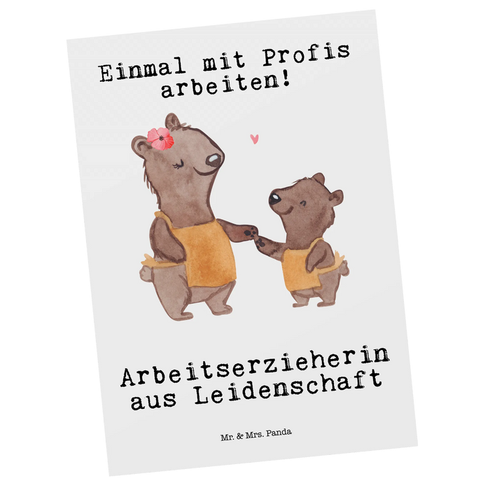 Postkarte Arbeitserzieherin Leidenschaft