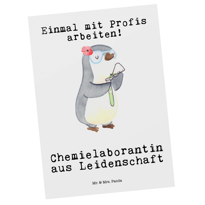 Postkarte Chemielaborantin Leidenschaft