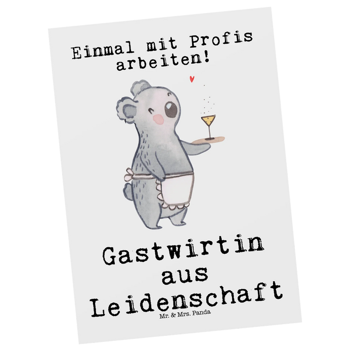 Postkarte Gastwirtin Leidenschaft