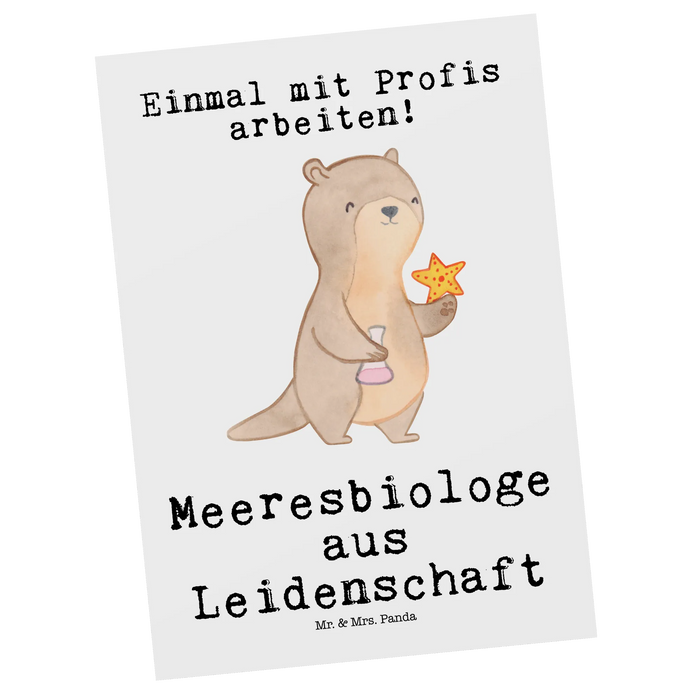 Postkarte Meeresbiologe Leidenschaft