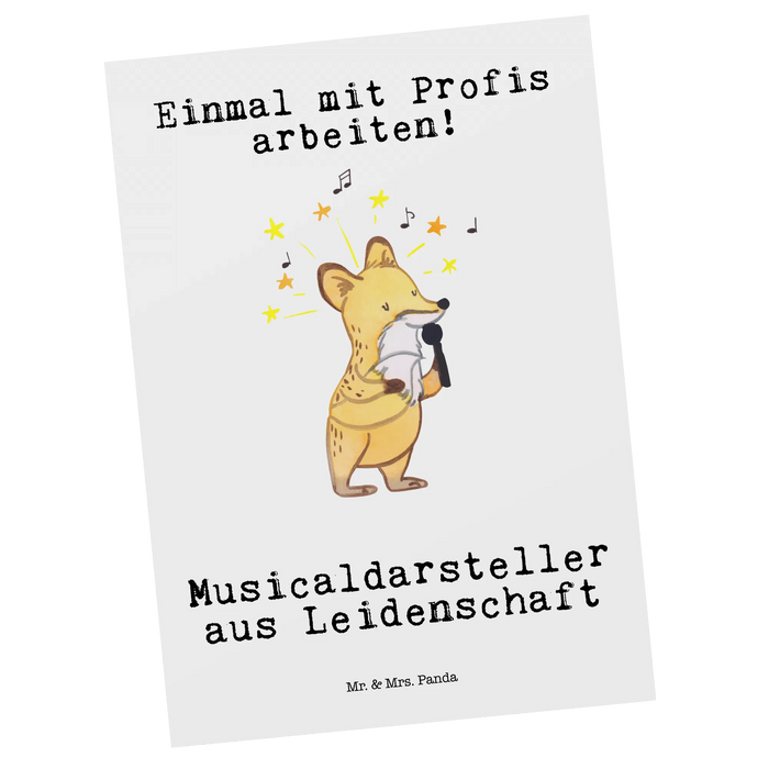 Postkarte Musicaldarsteller Leidenschaft