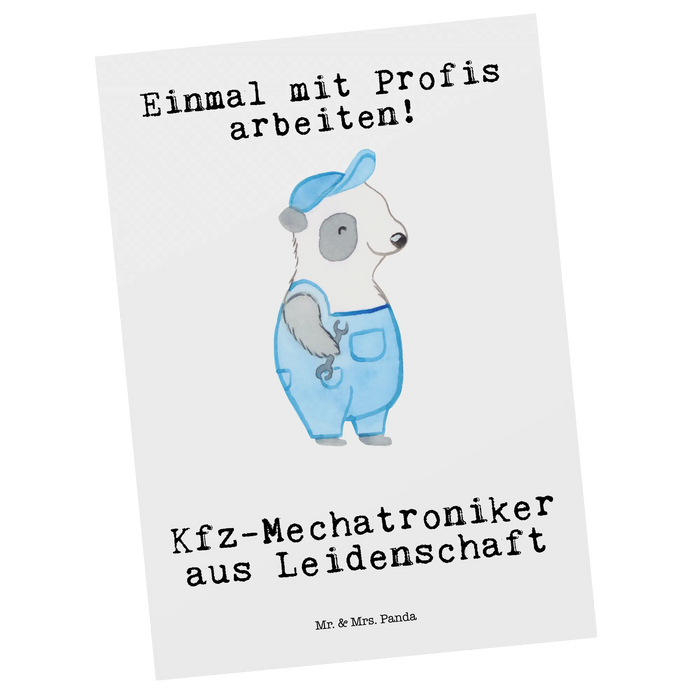 Postkarte Kfz-Mechatroniker Leidenschaft