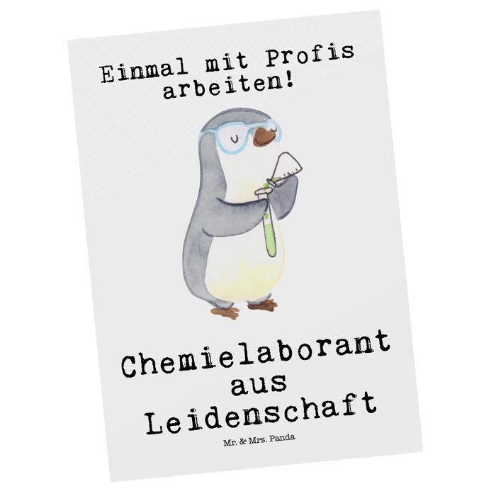 Postkarte Chemielaborant Leidenschaft