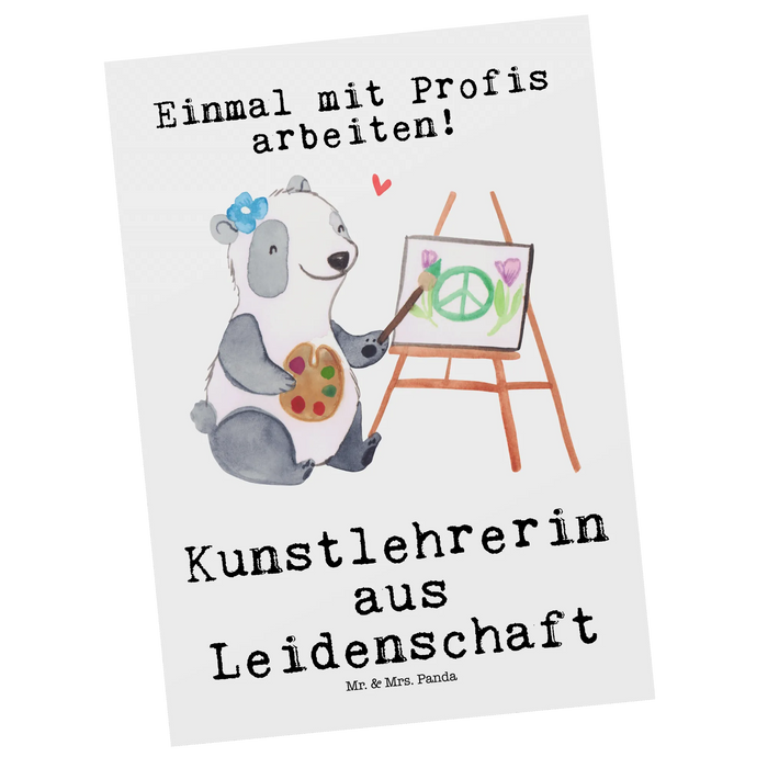 Postkarte Kunstlehrerin Leidenschaft