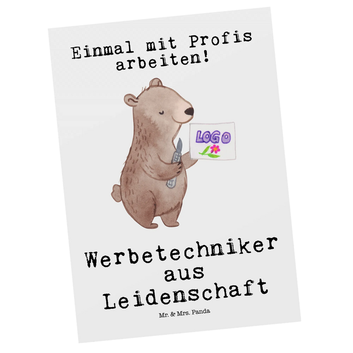 Postkarte Werbetechniker Leidenschaft