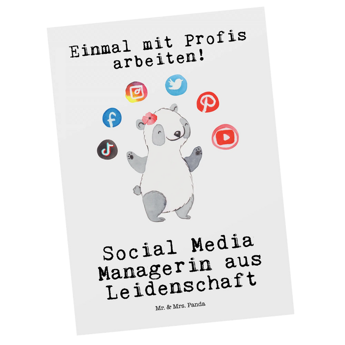 Postkarte Social Media Managerin Leidenschaft