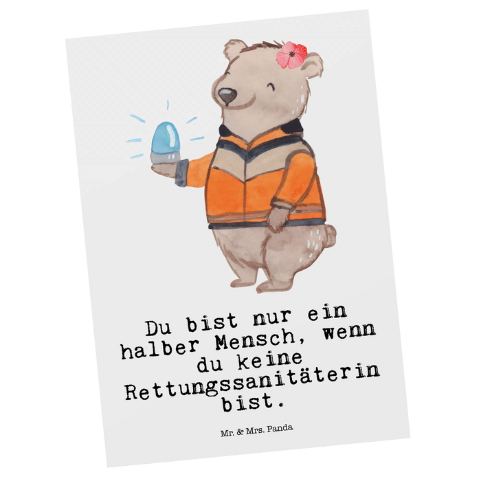 Postkarte Rettungssanitäterin Herz