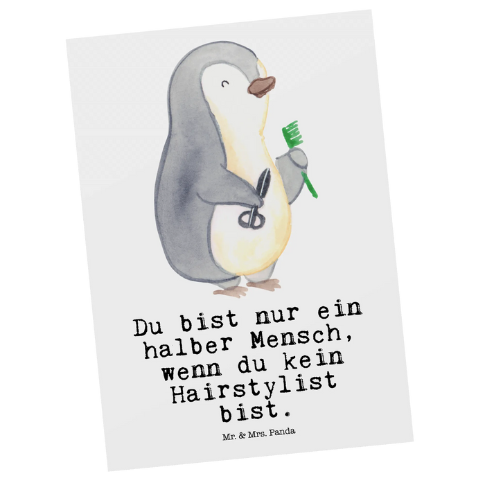 Postkarte Hairstylist Herz