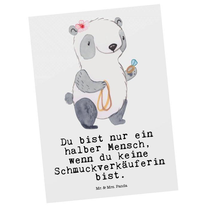 Postkarte Schmuckverkäuferin Herz