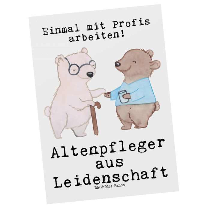 Postkarte Altenpfleger Leidenschaft