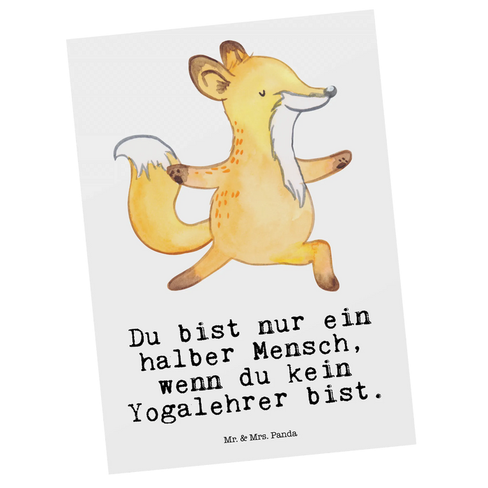 Postkarte Yogalehrer Herz