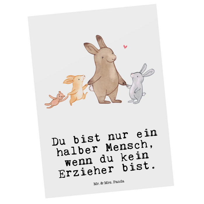 Postkarte Erzieher Herz