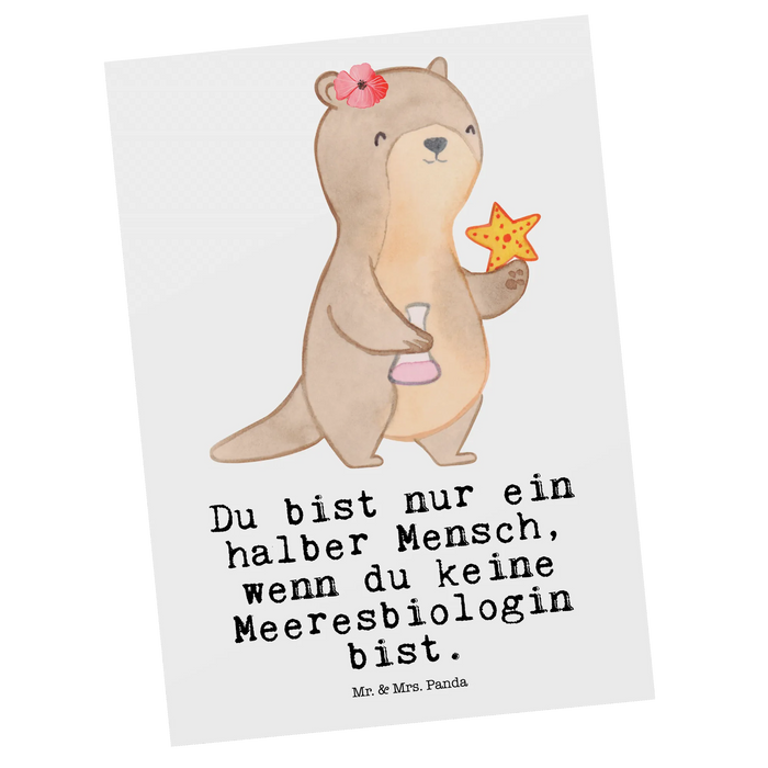 Postkarte Meeresbiologin Herz