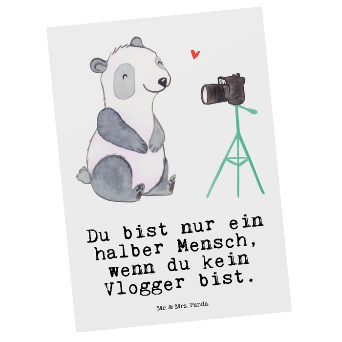 Postkarte Vlogger Herz