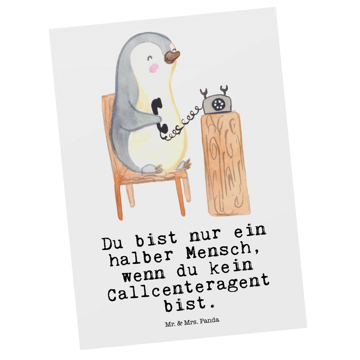 Postkarte Callcenteragent Herz