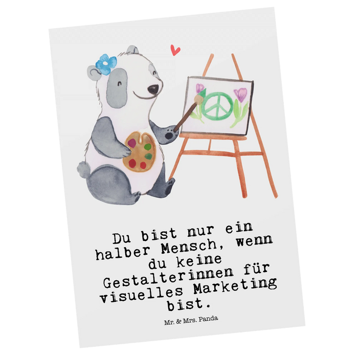 Postkarte Gestalterinnen für visuelles Marketing Herz