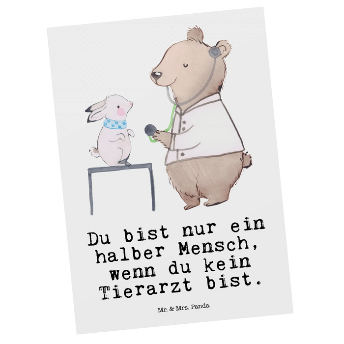 Postkarte Tierarzt Herz