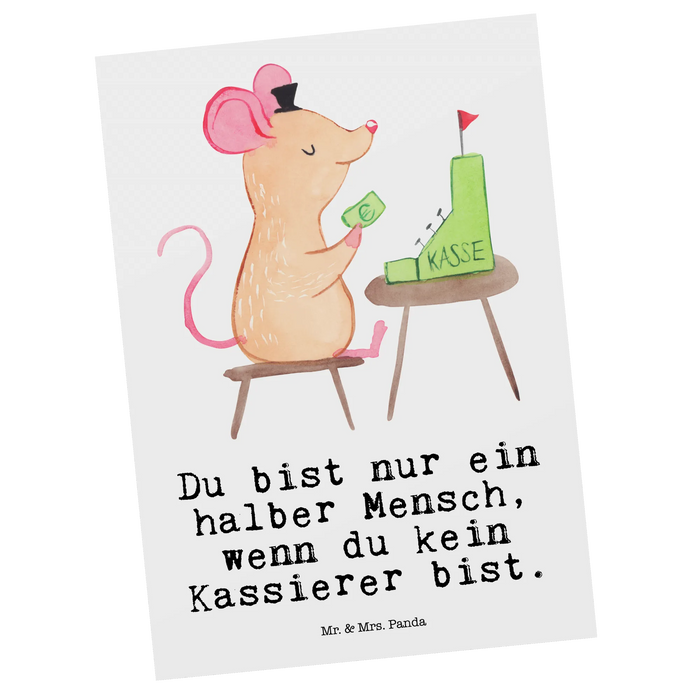 Postcard cashier heart