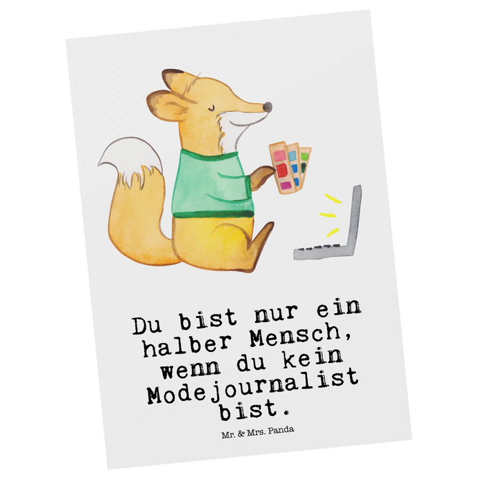 Postkarte Modejournalist Herz