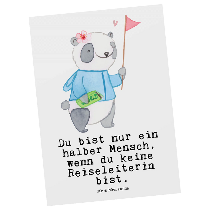 Postkarte Reiseleiterin Herz