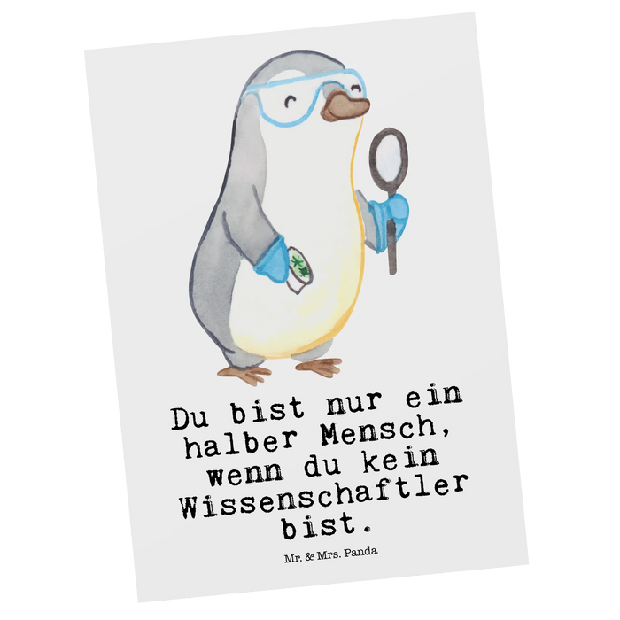 Postkarte Wissenschaftler Herz