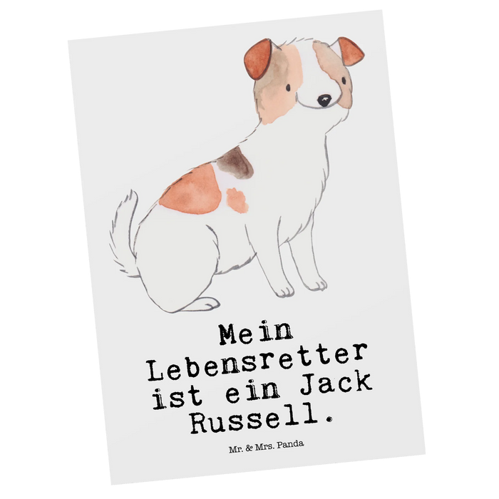 Postkarte Jack Russel Terrier Lebensretter