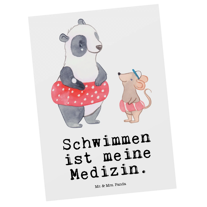 Postkarte Otter Schwimmen