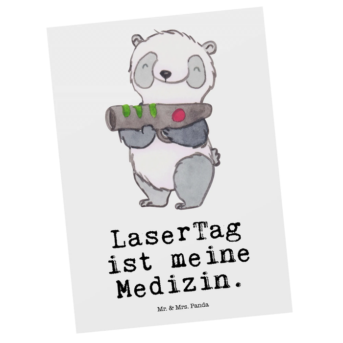 Postkarte Panda LaserTag