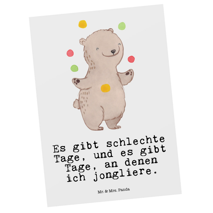 Postkarte Bär Jonglieren