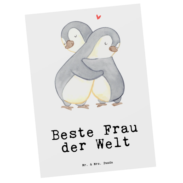 Postkarte Pinguin Beste Frau der Welt