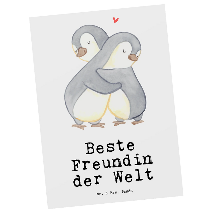 Postkarte Pinguin Beste Freundin der Welt