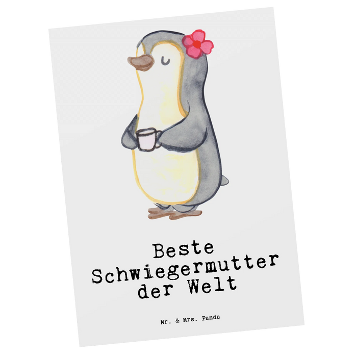 Postkarte Pinguin Beste Schwiegermutter der Welt