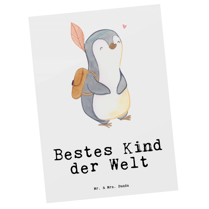Postkarte Pinguin Bestes Kind der Welt