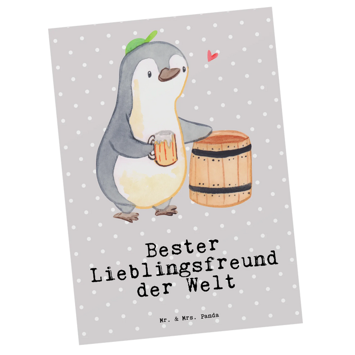 Postkarte Pinguin Bester Lieblingsfreund der Welt