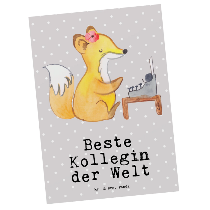 Postkarte Fuchs Beste Kollegin der Welt