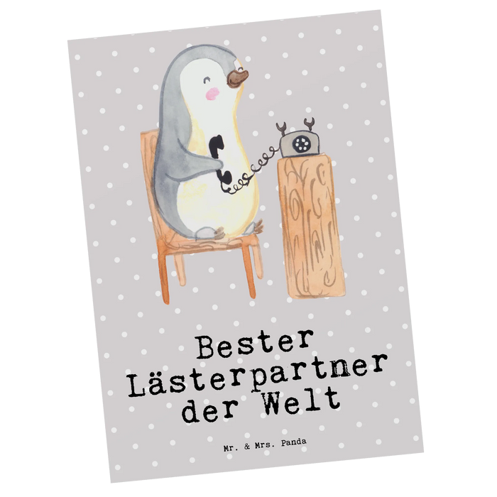Postkarte Pinguin Bester Lästerpartner der Welt