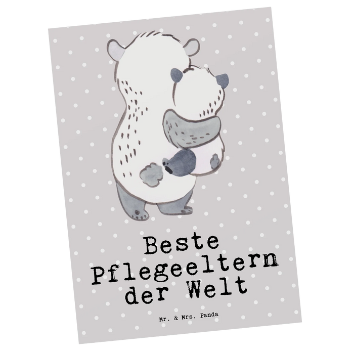 Postkarte Panda Beste Pflegeeltern der Welt