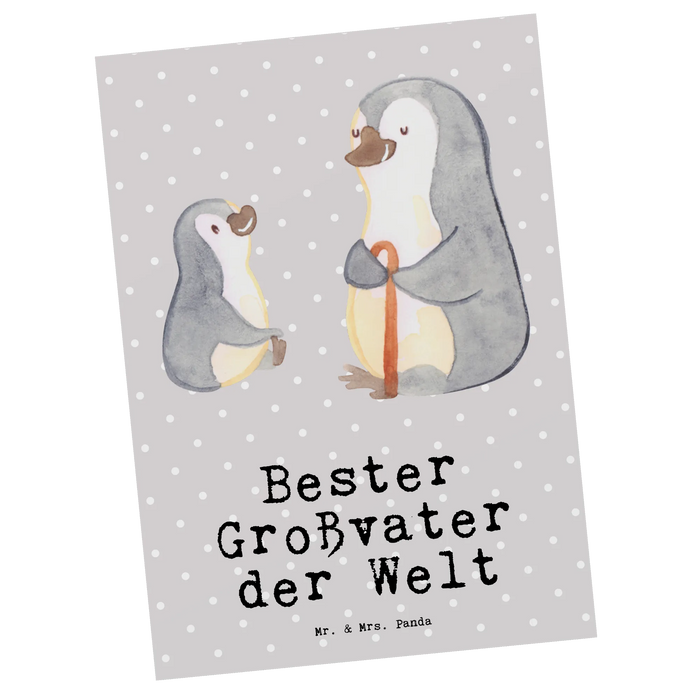 Postkarte Pinguin Bester Großvater der Welt