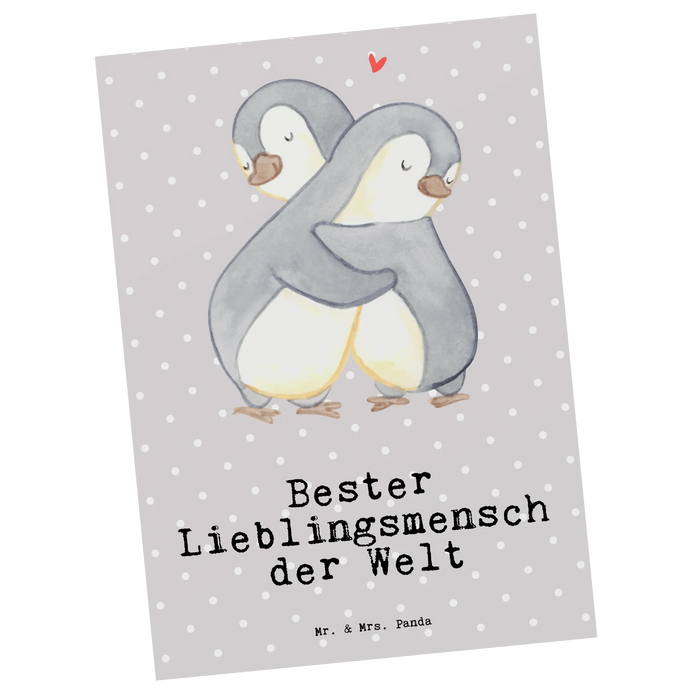 Postkarte Pinguin Bester Lieblingsmensch der Welt