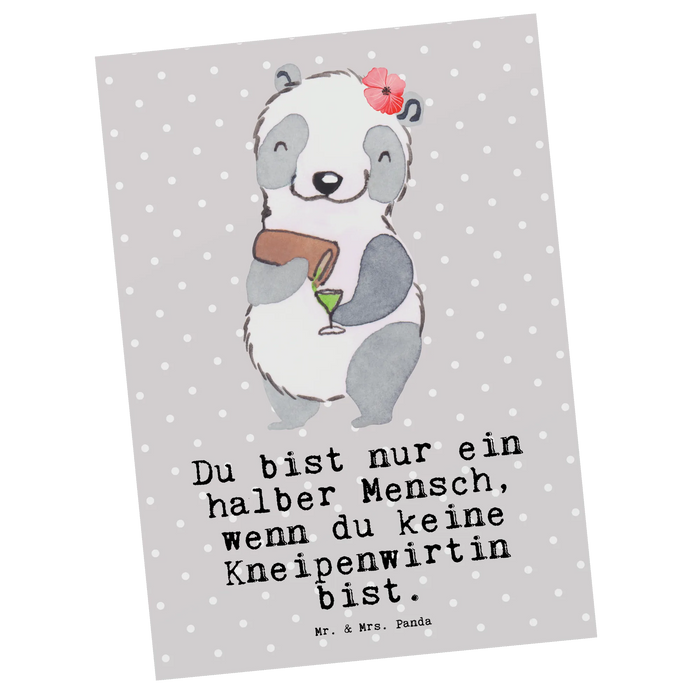 Postkarte Kneipenwirtin Herz