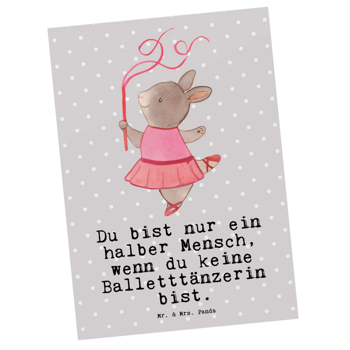 Grußkarte Balletttänzerin Herz