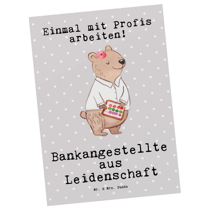 Postkarte Bankangestellte Leidenschaft