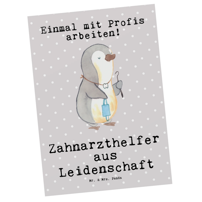 Postkarte Zahnarzthelfer Leidenschaft