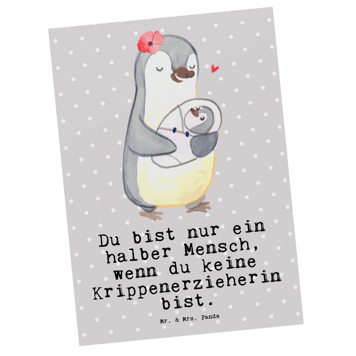 Postkarte Krippenerzieherin Herz
