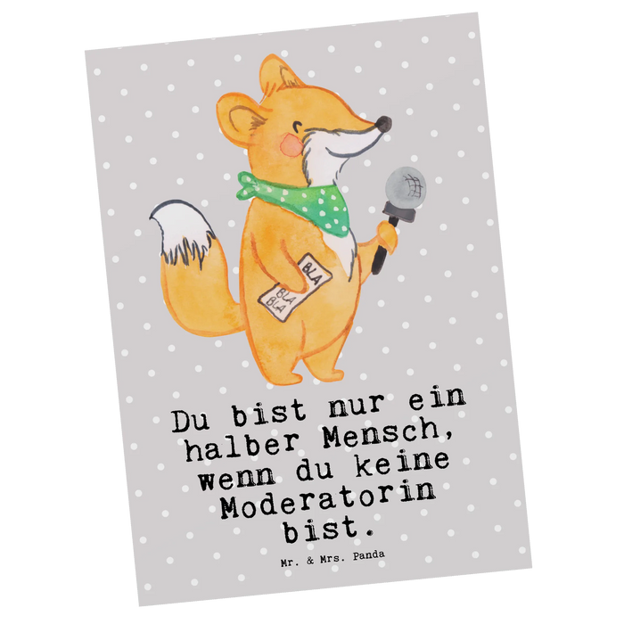 Postkarte Moderatorin Herz