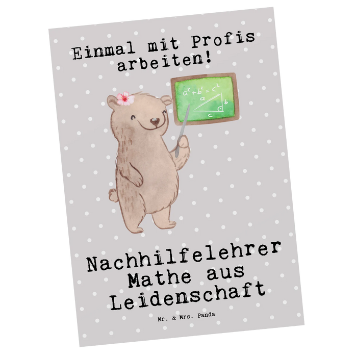 Postkarte Nachhilfelehrer Mathe Leidenschaft