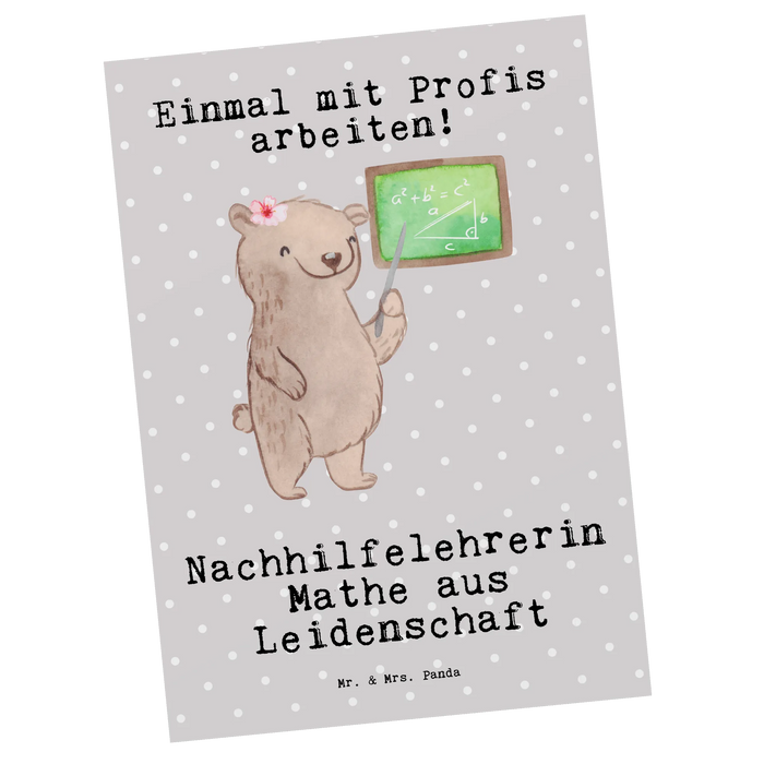 Postkarte Nachhilfelehrerin Mathe Leidenschaft