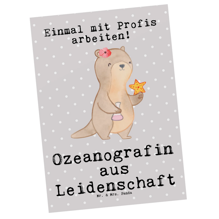 Postkarte Ozeanografin Leidenschaft